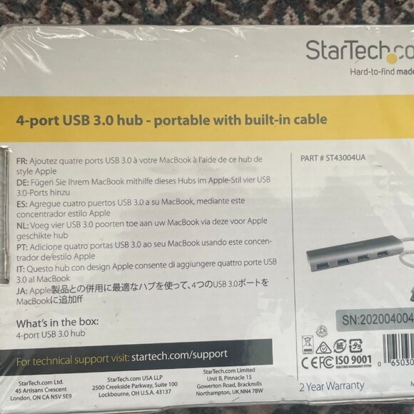 Star-Tech 4-Port USB 3.0 Hub - Picture 1 of 4